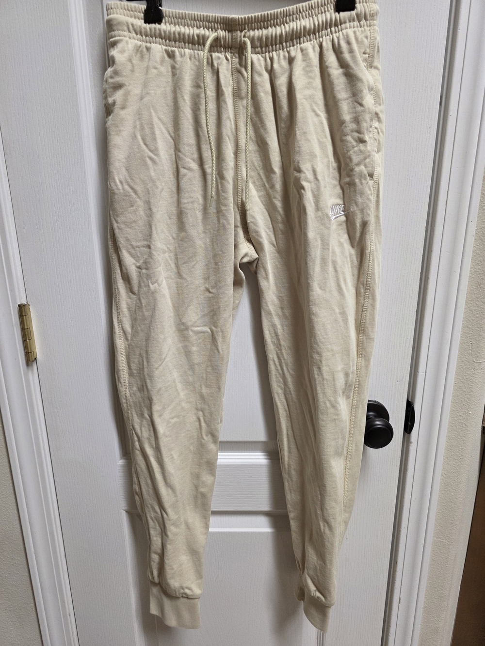 Nike Men’s Cream-Colored Jogger Sweatpants